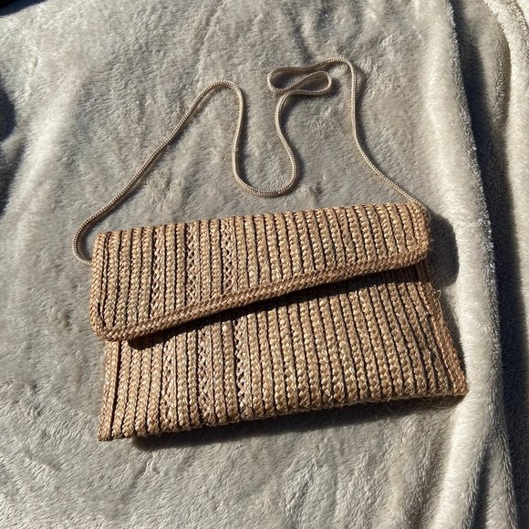 Vintage Handbags - 🔥SALE🔥 Vintage 80s Straw Crossbody Purse